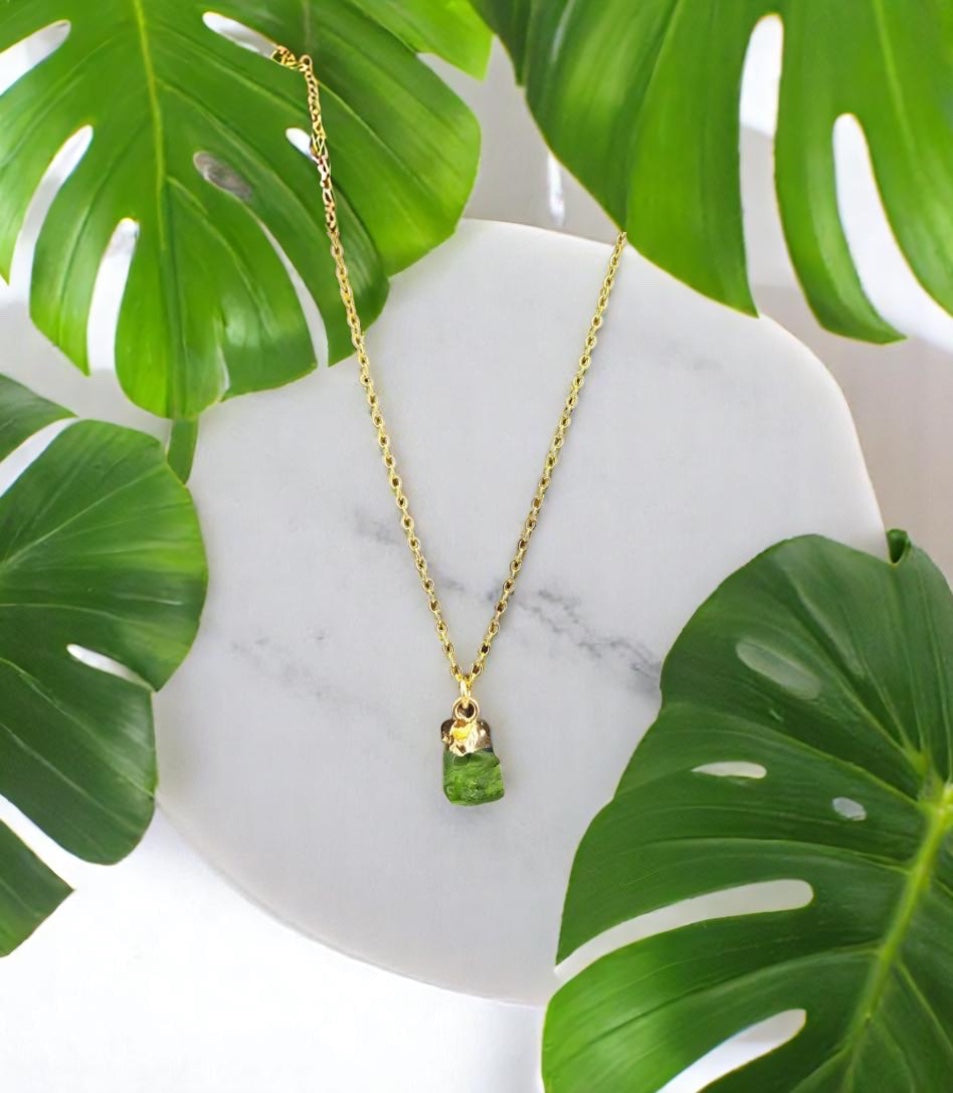 Ethereal Dainty Moldavite Necklace