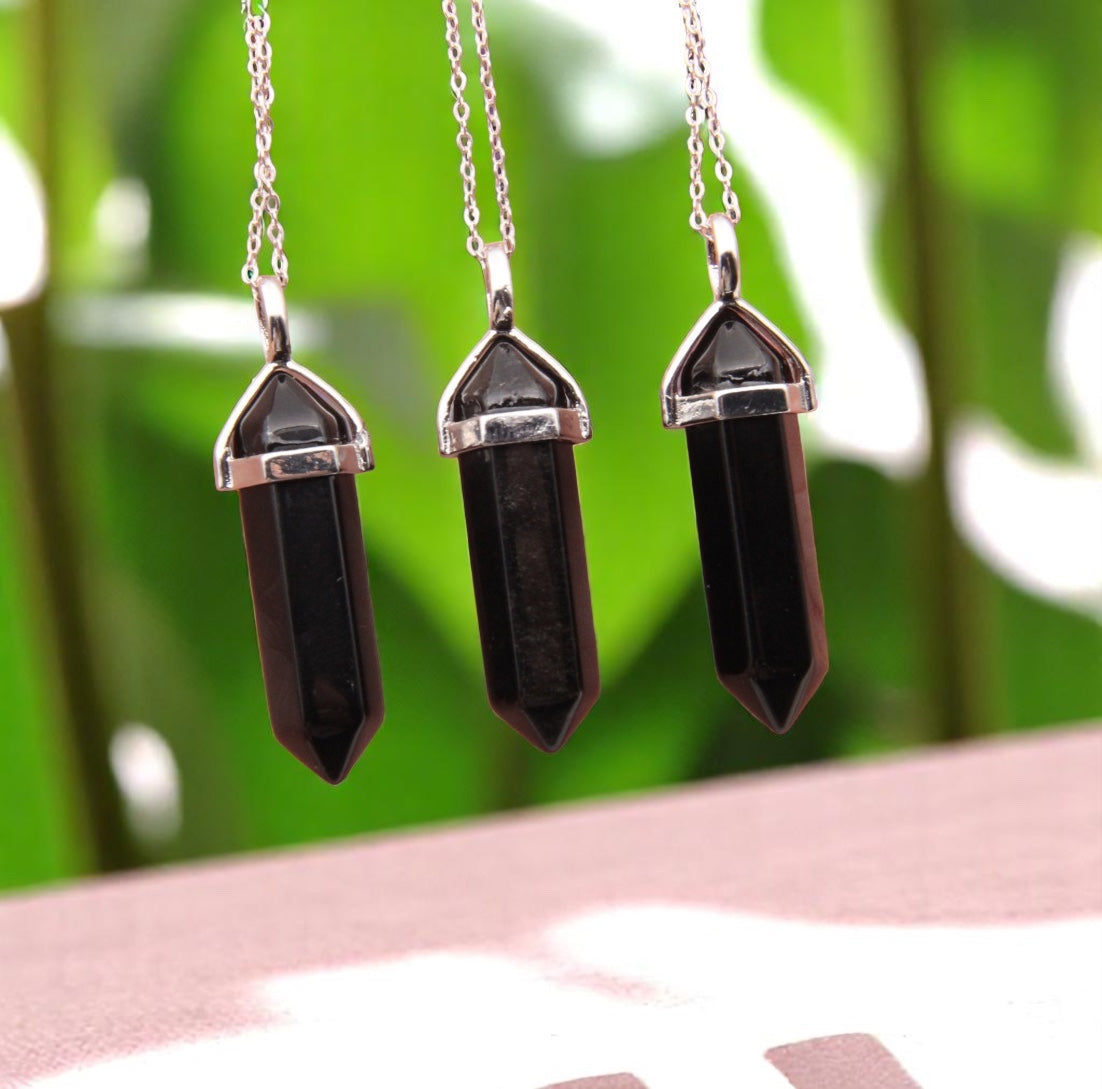 Obsidian Point Necklace