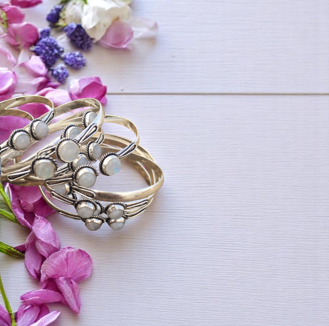 Moonstone Bangle Bracelet – Radiate Inner Light