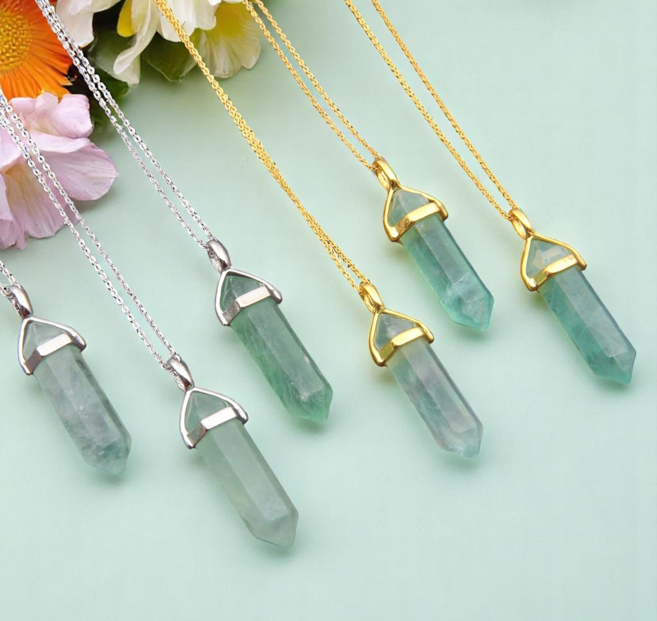 Green Aventurine Point Necklace